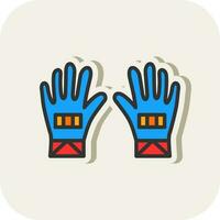 guantes, vector, icono, diseño vector