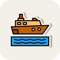 Cruise ship Vector Icon Design