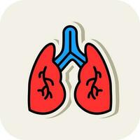 diseño de icono de vector de pulmones