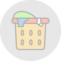 Laundry basket Vector Icon Design