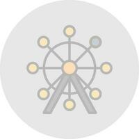 Ferris wheel Vector Icon Design