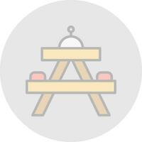 Picnic table Vector Icon Design