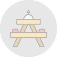 Picnic table Vector Icon Design