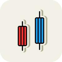 Bearish engulfing Vector Icon Design