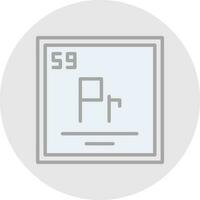 Praseodymium Vector Icon Design