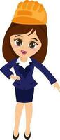 Character of Business Woman. vector