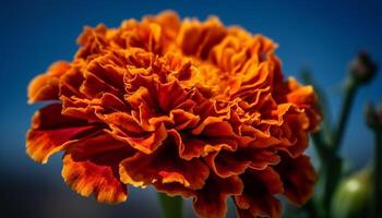 Vibrant yellow and pink petals adorn fragile daisy blossom generated by AI photo