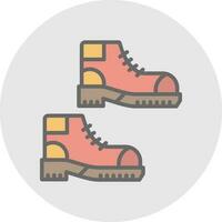 diseño de icono de vector de botas