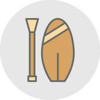 Paddle board Vector Icon Design