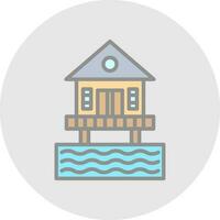 Beach hut Vector Icon Design