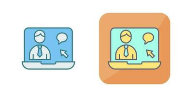 Online Interview Vector Icon