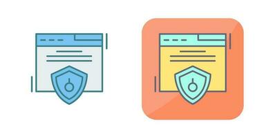 icono de vector de seguridad web