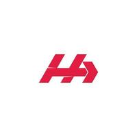 letter hb swoosh arrow simple geometric logo vector