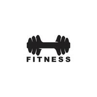 dumbbell fitness symbol logo vector