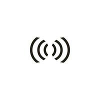 signal waves simple geometric symbol vector