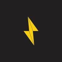 simple geometric thunder flat logo vector