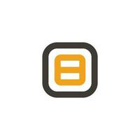 number 8 square geometric linear simple logo vector