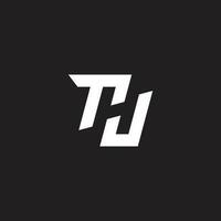 letter thj simple geometric logo vector