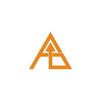 letter ab arrow up simple geometric logo vector