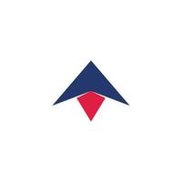 rocket simple arrow up geometric logo vector