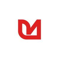letter uv simple geometric linked logo vector