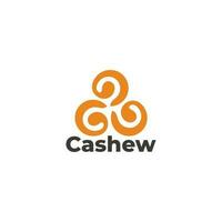 triangle cashew design symbol logo vector