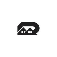 letter d home resident simple logo vector