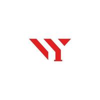 letter wy abstract geometric line triangle logo vector