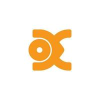 abstract letter dc simple geometric line unique logo vector