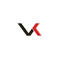 letter vk simple geometric line arrow simple logo vector