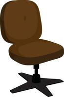 Chair icon in brown and black color. vector