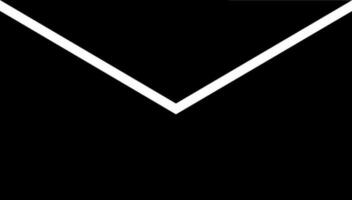 Flat style envolope in black color. vector