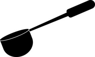 Frying pan in black color. vector