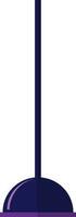 Flat style plumbing plunger in purple color. vector