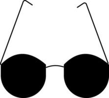 Illustration of a sunglass in black color. vector