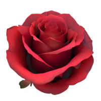 rojo Rosa flor clipart transparente png - generativo ai