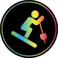 Skiing Vector Icon Design