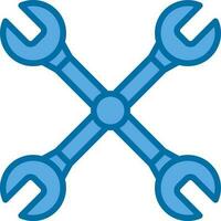 Cross wrench Vector Icon Design
