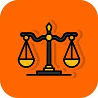 diseño de icono de vector de escala de justicia