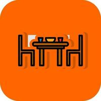 Dining table Vector Icon Design