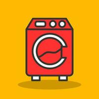 Washing machine Vector Icon Design