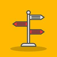 Signpost Vector Icon Design