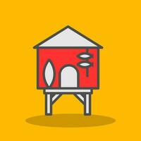 Beach hut Vector Icon Design