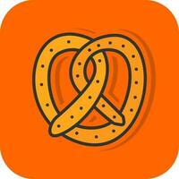 diseño de icono de vector de pretzel