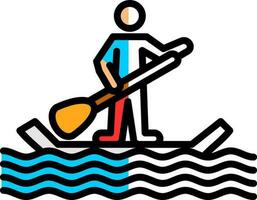 Paddle surf Vector Icon Design