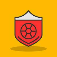 Soccer ball on a shield Vector Icon Design