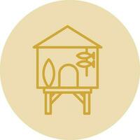 Beach hut Vector Icon Design