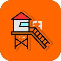 Lifeguard tower Vector Icon Design