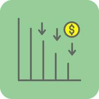 Line chart Vector Icon Design