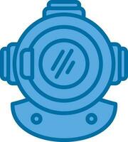 Diving helmet Vector Icon Design